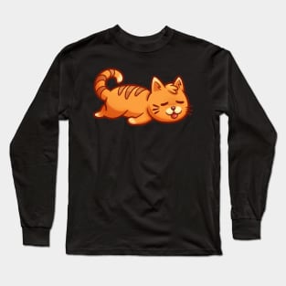 Sleepy Cat Mood Long Sleeve T-Shirt